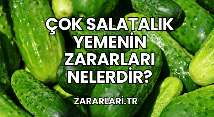 Çok Salatalık Yemenin Zararları Nelerdir?