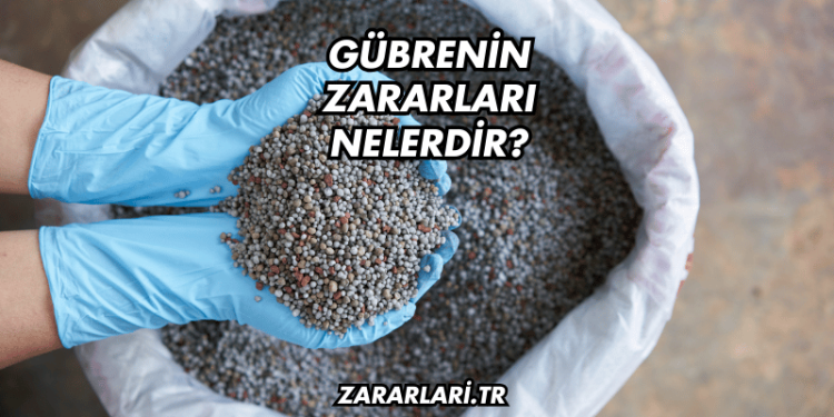 Gübrenin Zararları Nelerdir?