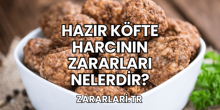 Hazır Köfte Harcının Zararları Nelerdir?