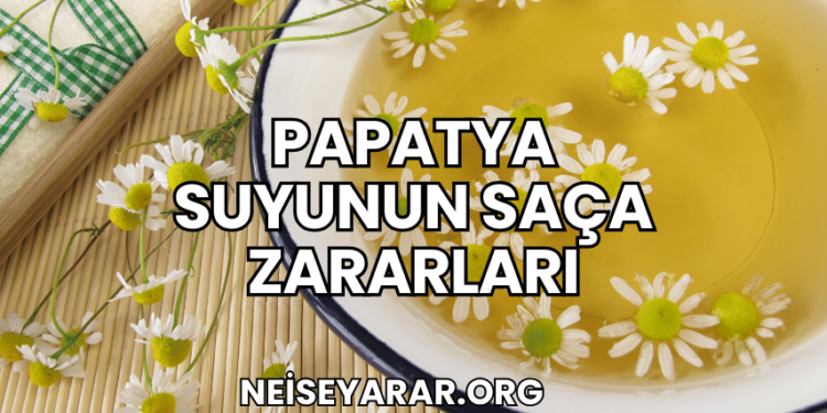 Papatya Suyunun Saça Zararları