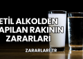Etil Alkolden Yapılan Rakının Zararları