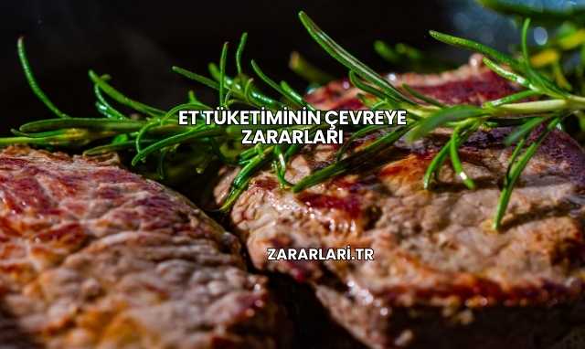 Et Tüketiminin Çevreye Zararları