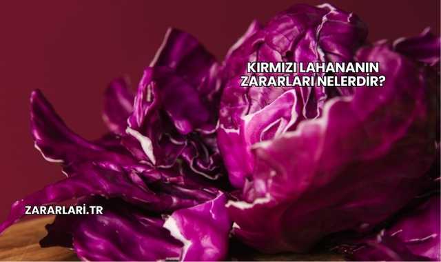 Kırmızı Lahananın Zararları Nelerdir?