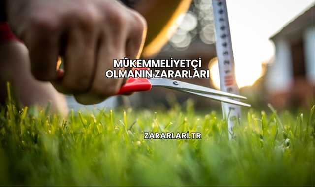 Mükemmeliyetçi Olmanın Zararları