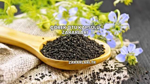Çörek Otu Kapsülü Zararları