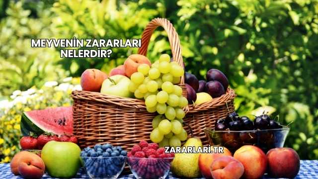 Meyvenin Zararları Nelerdir?