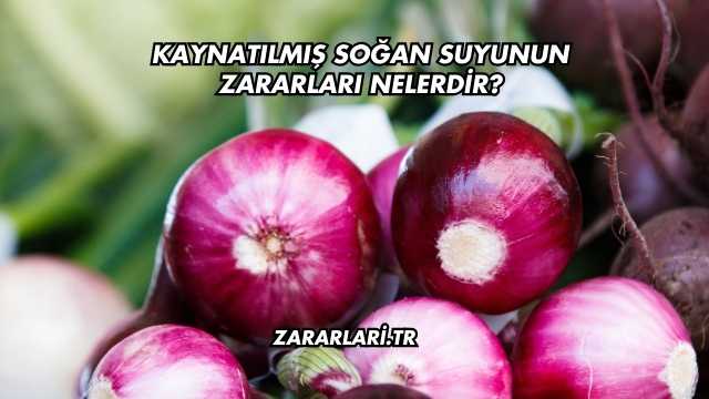 Kaynatılmış Soğan Suyunun Zararları Nelerdir?