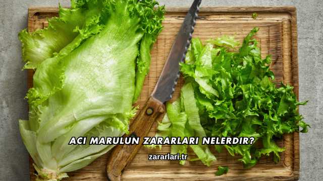 Acı Marulun Zararları Nelerdir?