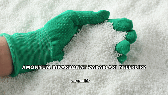 Amonyum Bikarbonat Zararları Nelerdir?