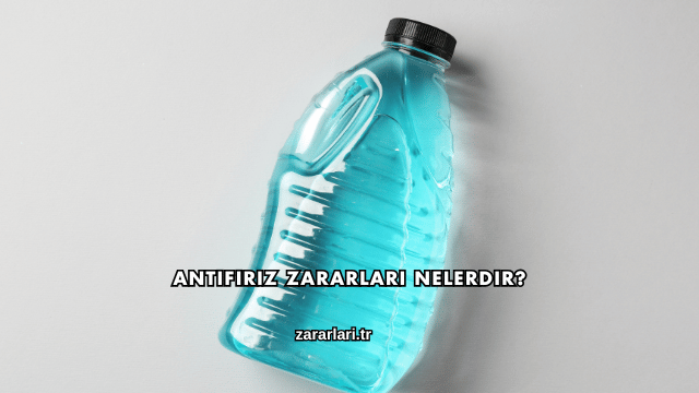 Antifiriz Zararları Nelerdir?