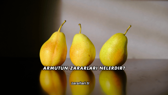 Armutun Zararları Nelerdir?