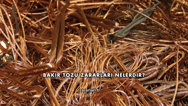 Bakır Tozu Zararları Nelerdir?