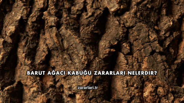 Barut Ağacı Kabuğu Zararları Nelerdir?