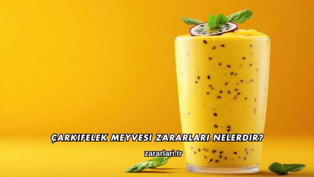 Çarkıfelek Meyvesi Zararları Nelerdir?