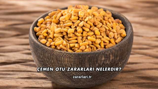 Çemen Otu Zararları Nelerdir?