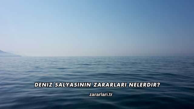 Deniz Salyasının Zararları Nelerdir?