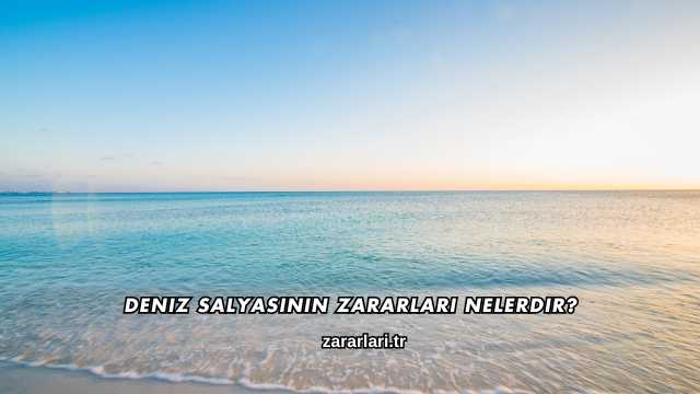 Deniz Salyasının Zararları Nelerdir?