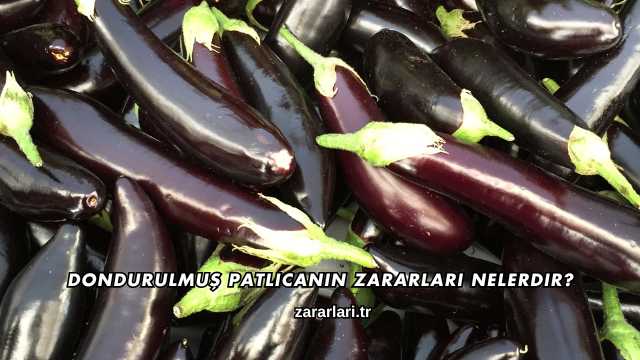 Dondurulmuş Patlıcanın Zararları Nelerdir?