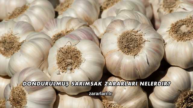 Dondurulmuş Sarımsak Zararları Nelerdir?
