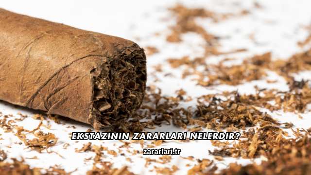 Ekstazinin Zararları Nelerdir?