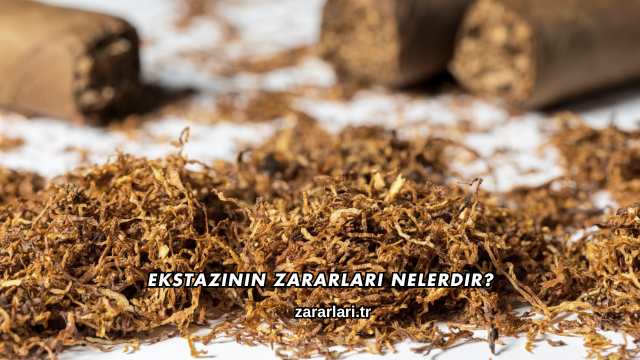 Ekstazinin Zararları Nelerdir?
