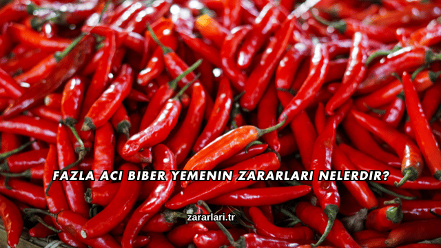 Fazla Acı Biber Yemenin Zararları Nelerdir?
