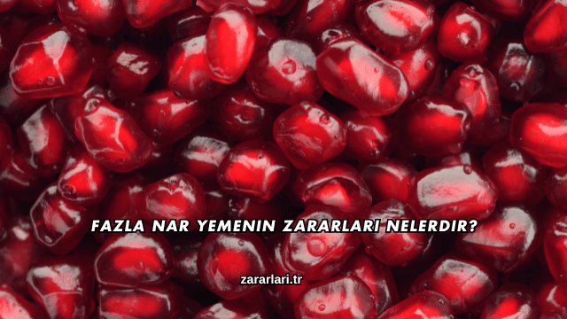 Fazla Nar Yemenin Zararları Nelerdir?