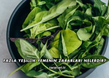 Fazla Yeşillik Yemenin Zararları Nelerdir?