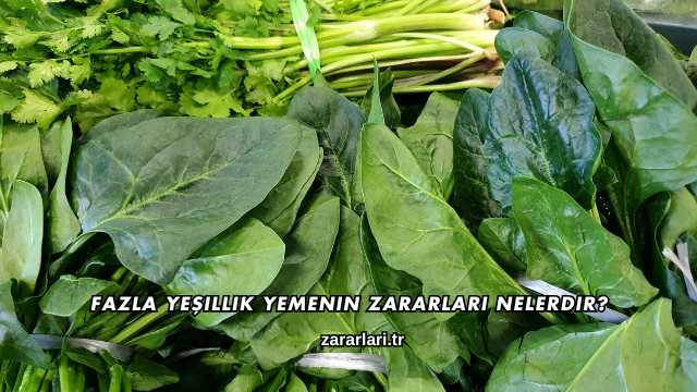 Fazla Yeşillik Yemenin Zararları Nelerdir?