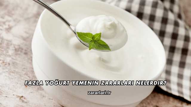 Fazla Yoğurt Yemenin Zararları Nelerdir?