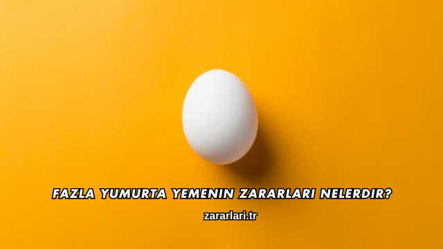 Fazla Yumurta Yemenin Zararları Nelerdir?
