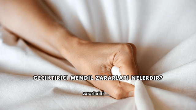 Geciktirici Mendil Zararları Nelerdir?