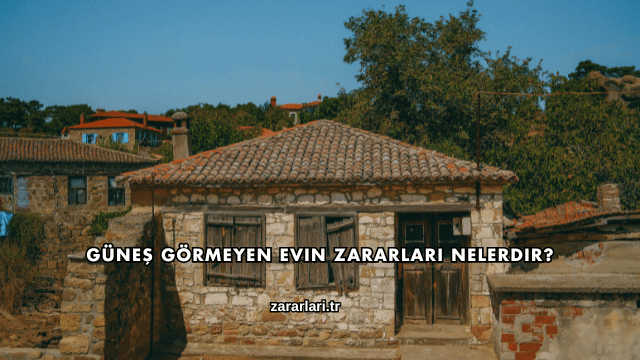 Güneş Görmeyen Evin Zararları Nelerdir?