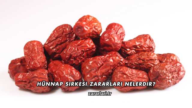 Hünnap Sirkesi Zararları Nelerdir?