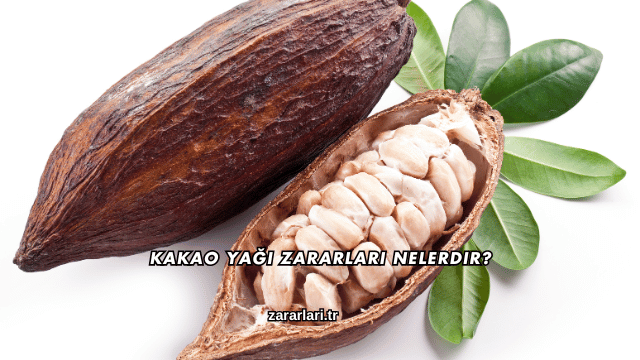 Kakao Yağı Zararları Nelerdir?