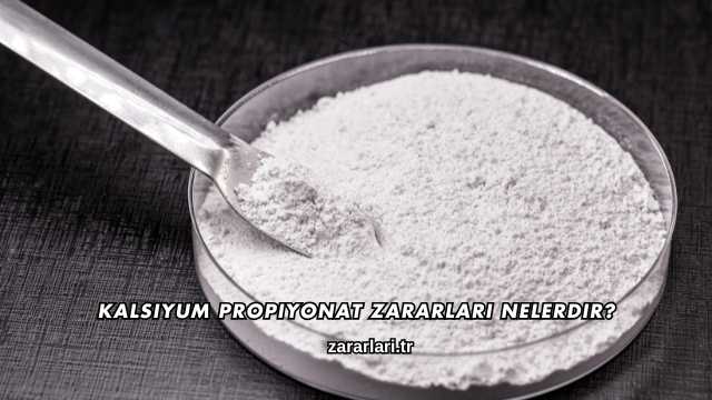 Kalsiyum Propiyonat Zararları Nelerdir?