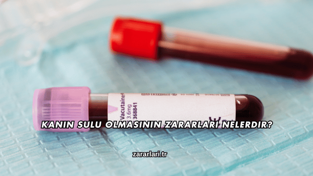 Kanın Sulu Olmasının Zararları Nelerdir?