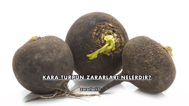Kara Turpun Zararları Nelerdir?
