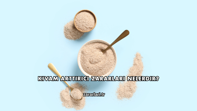 Kıvam Arttırıcı Zararları Nelerdir?