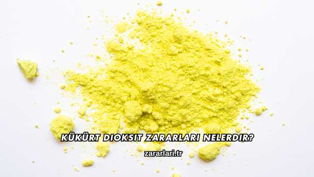 Kükürt Dioksit Zararları Nelerdir?