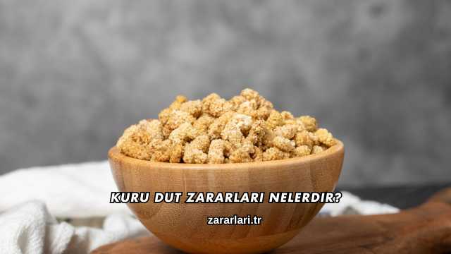 Kuru Dut Zararları Nelerdir?