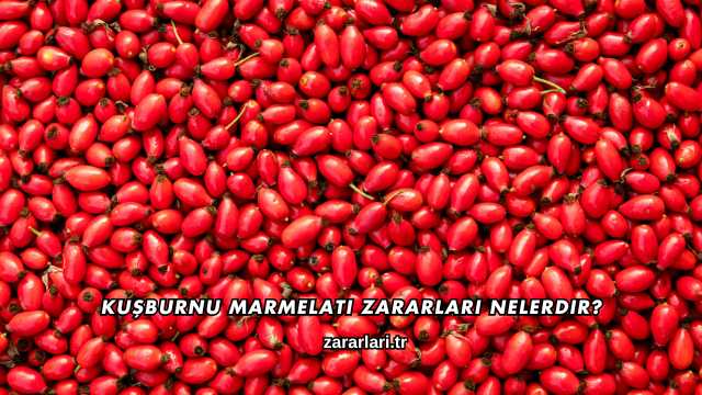 Kuşburnu Marmelatı Zararları Nelerdir?
