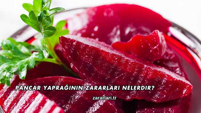 Pancar Yaprağının Zararları Nelerdir?