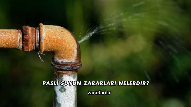 Paslı Suyun Zararları Nelerdir?
