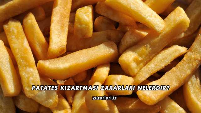 Patates Kızartması Zararları Nelerdir?