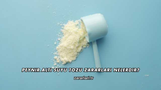 Peynir Altı Suyu Tozu Zararları Nelerdir?