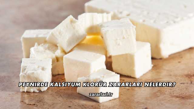 Peynirde Kalsiyum Klorür Zararları Nelerdir?