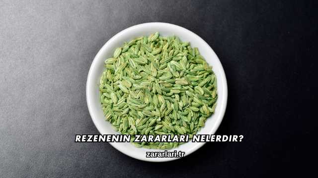Rezenenin Zararları Nelerdir?