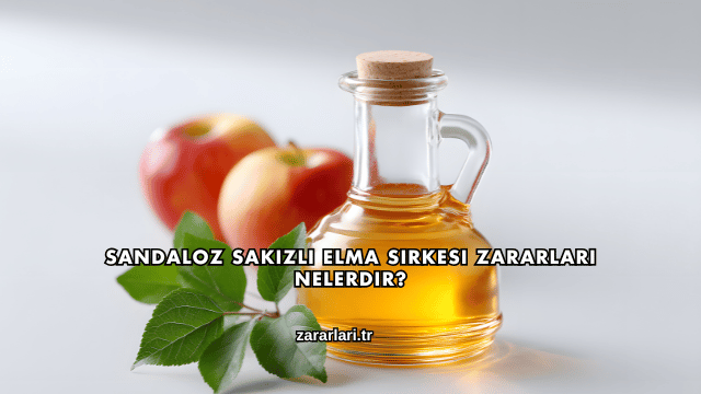 Sandaloz Sakızlı Elma Sirkesi Zararları Nelerdir?