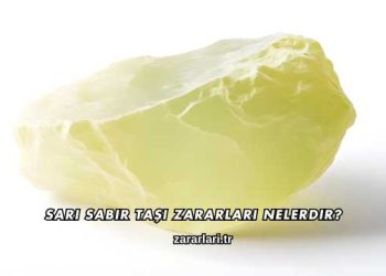 Sarı Sabır Taşı Zararları Nelerdir?